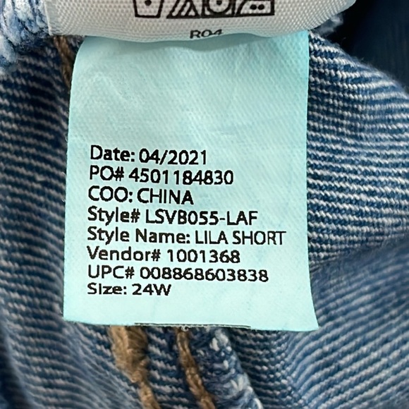 Sofia Jeans by Sofia Vergara Denim Jean Shorts Plus Size Lila Short Size 24w - Picture 8 of 8